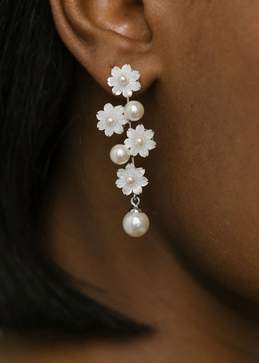 Calissa Earrings - Winter White