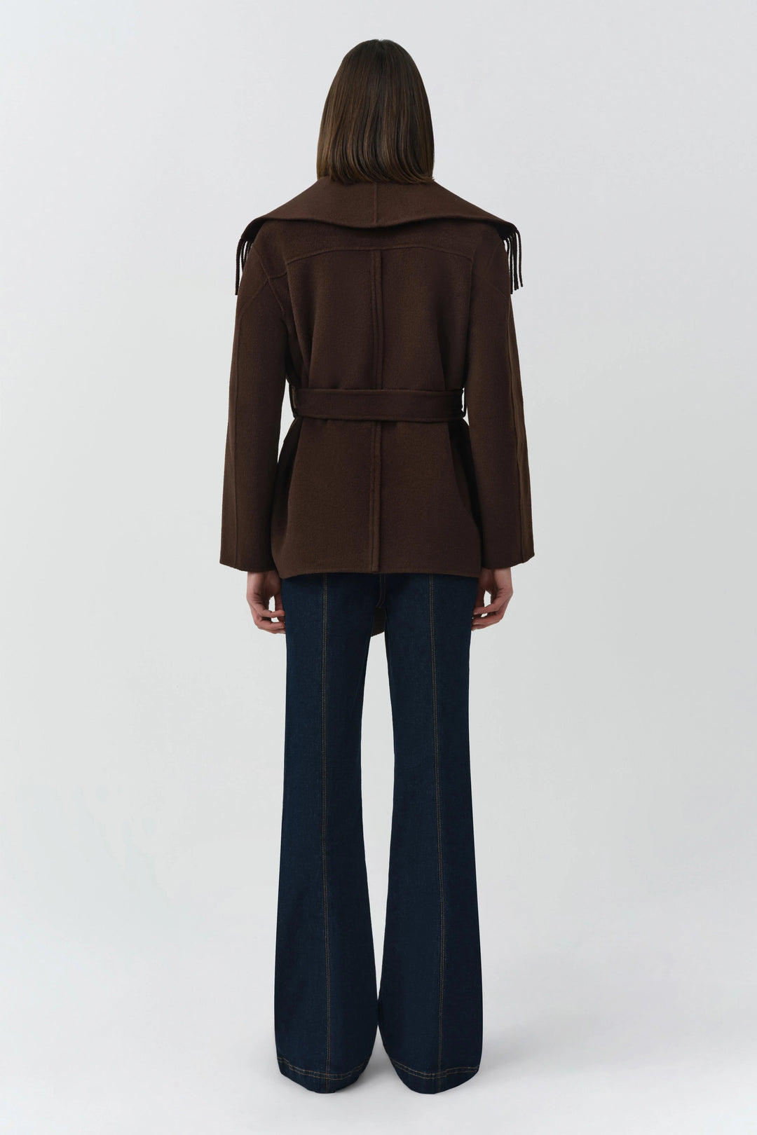 Rowen Fringe Jacket - Dark Brown
