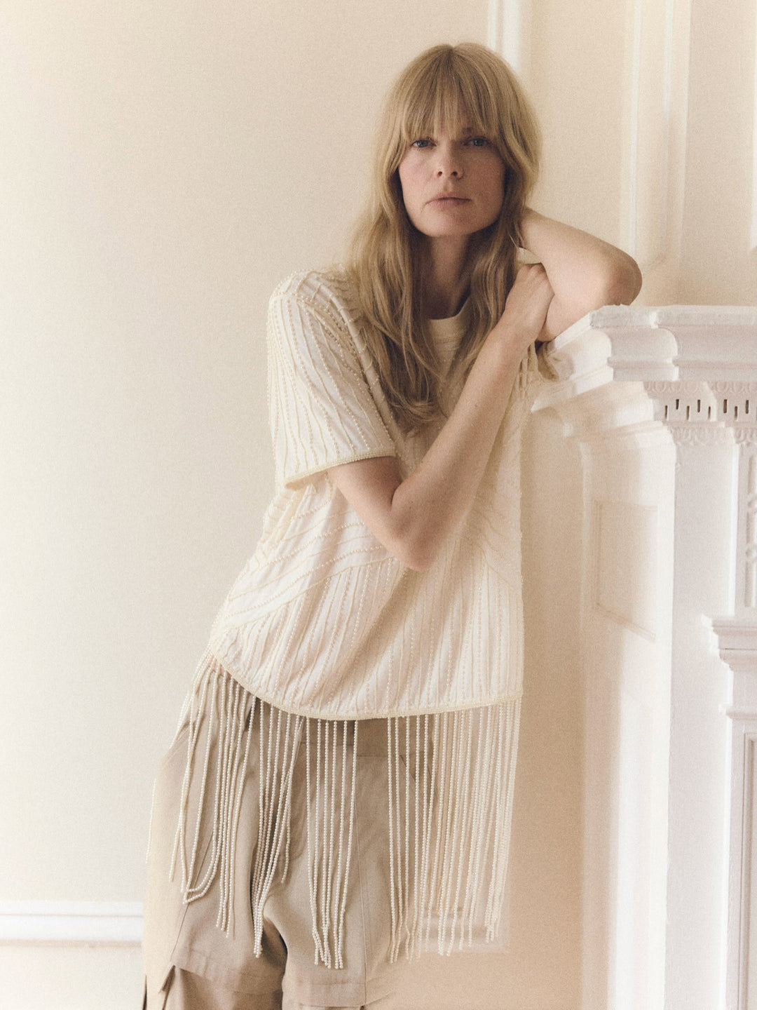 Carlotta Short Sleeve Top - Cream