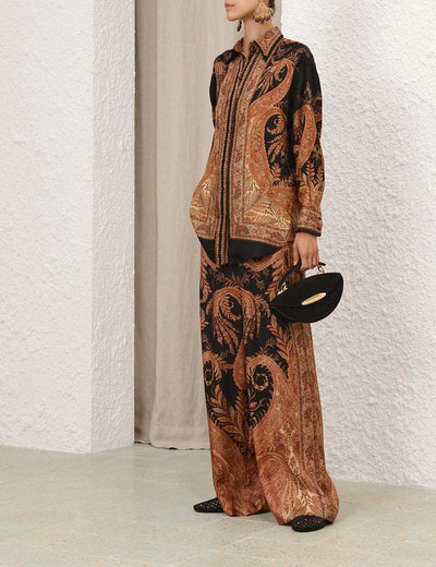 Hypnotic Relaxed Shirt - Black Paisley