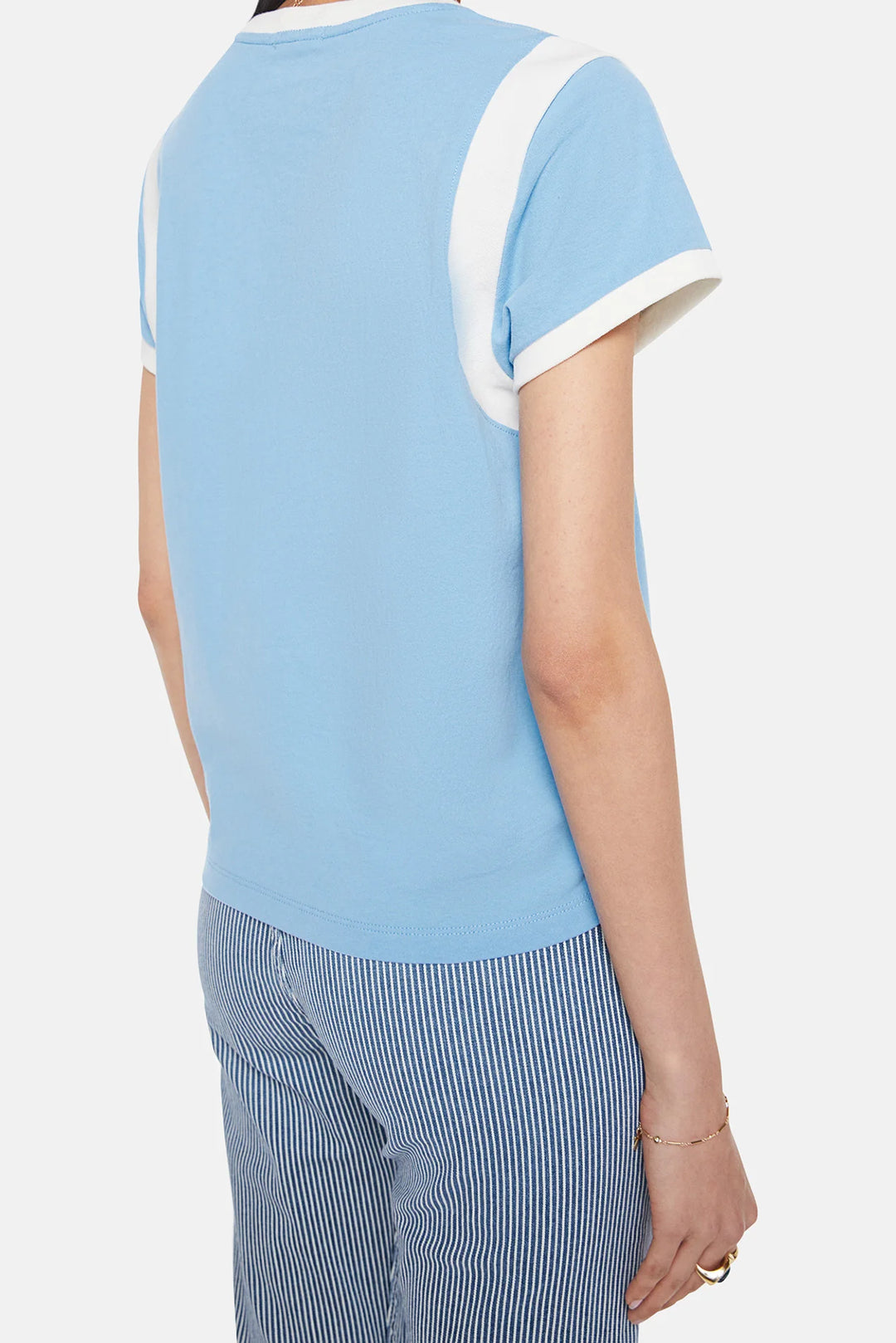 The Boxy Goodie Inset Tee- Medium Blue