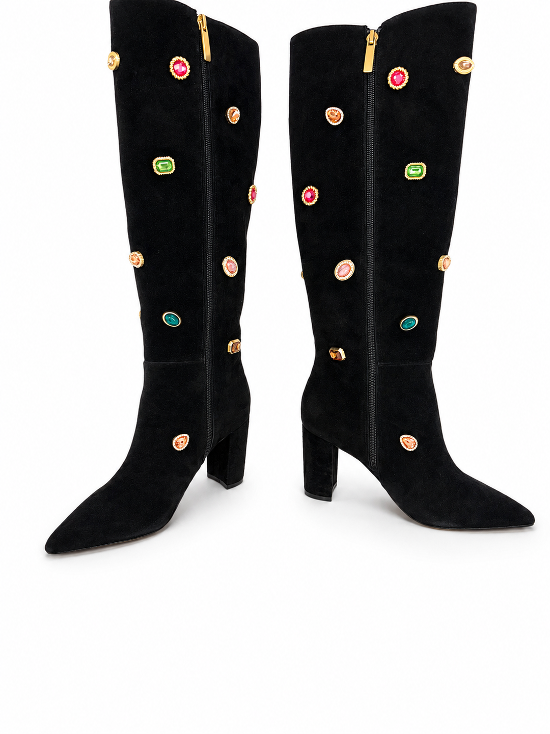 L'Agence Concourse Boot - Black with Jewels
