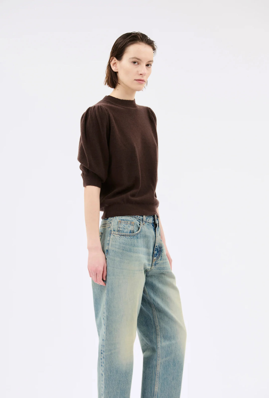 Light Cashmere Pullover – Dark Brown