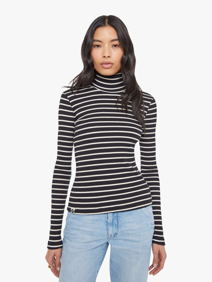 The Long Sleeve Hickey - Black/White Stripe