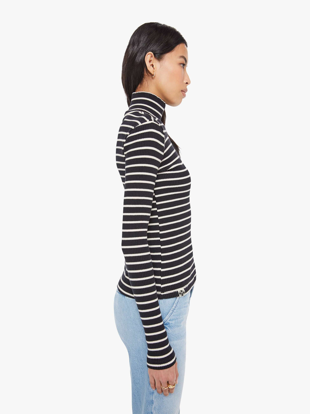 The Long Sleeve Hickey - Black/White Stripe