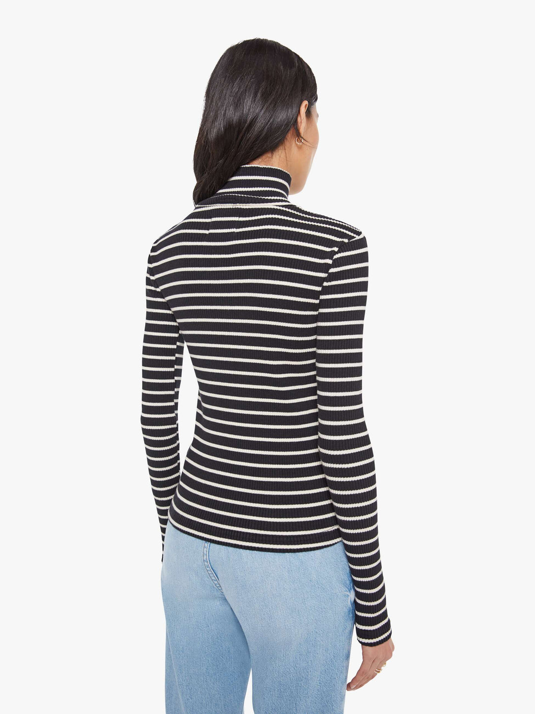 The Long Sleeve Hickey - Black/White Stripe