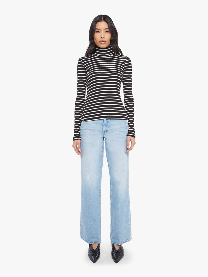 The Long Sleeve Hickey - Black/White Stripe