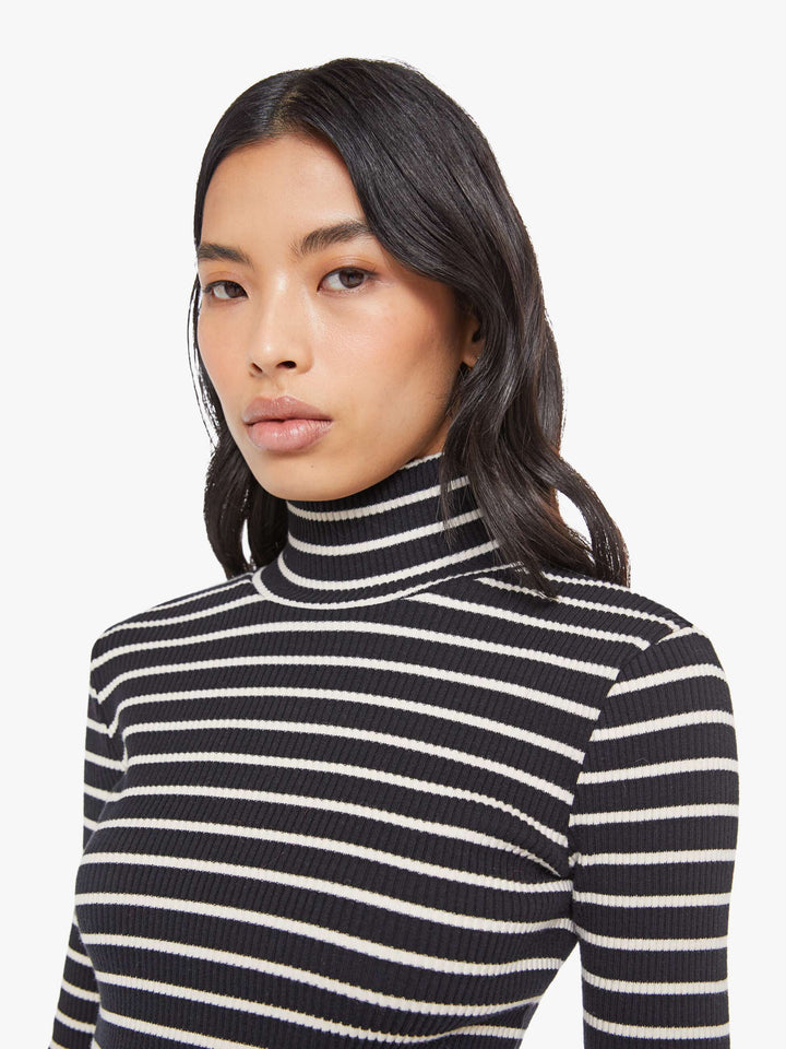The Long Sleeve Hickey - Black/White Stripe