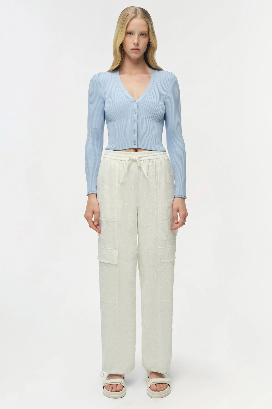 Ailany Knit Cardigan - Light Blue