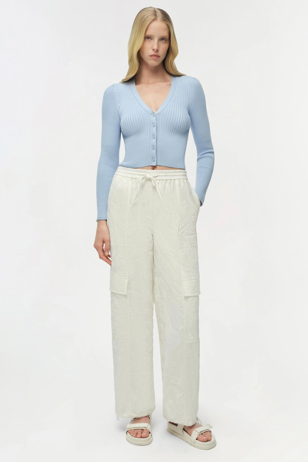 Ailany Knit Cardigan - Light Blue