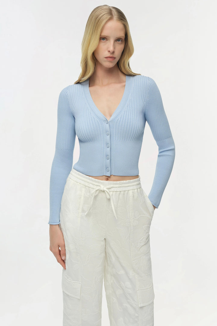 Ailany Knit Cardigan - Light Blue