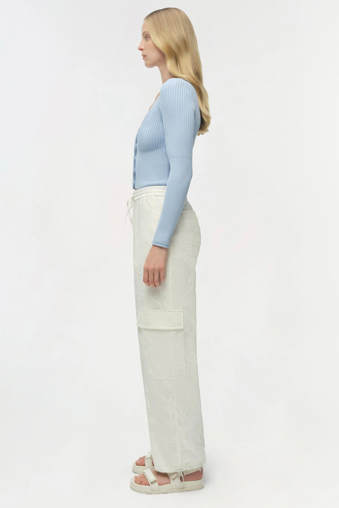 Ailany Knit Cardigan - Light Blue