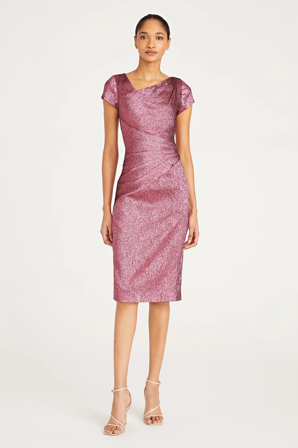 ROSE ASYMMETRIC COCKTAIL DRESS - Camellia