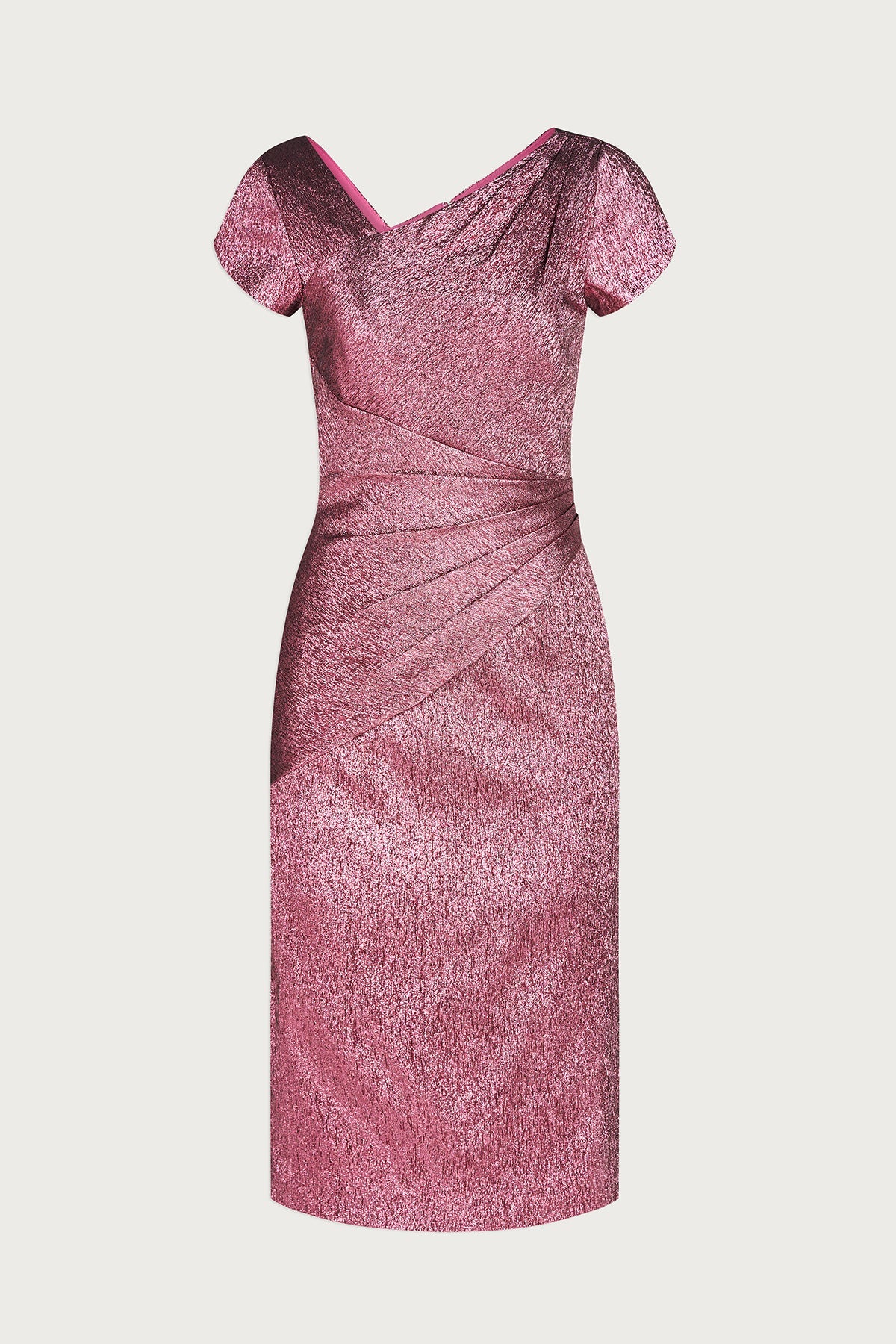 ROSE ASYMMETRIC COCKTAIL DRESS - Camellia