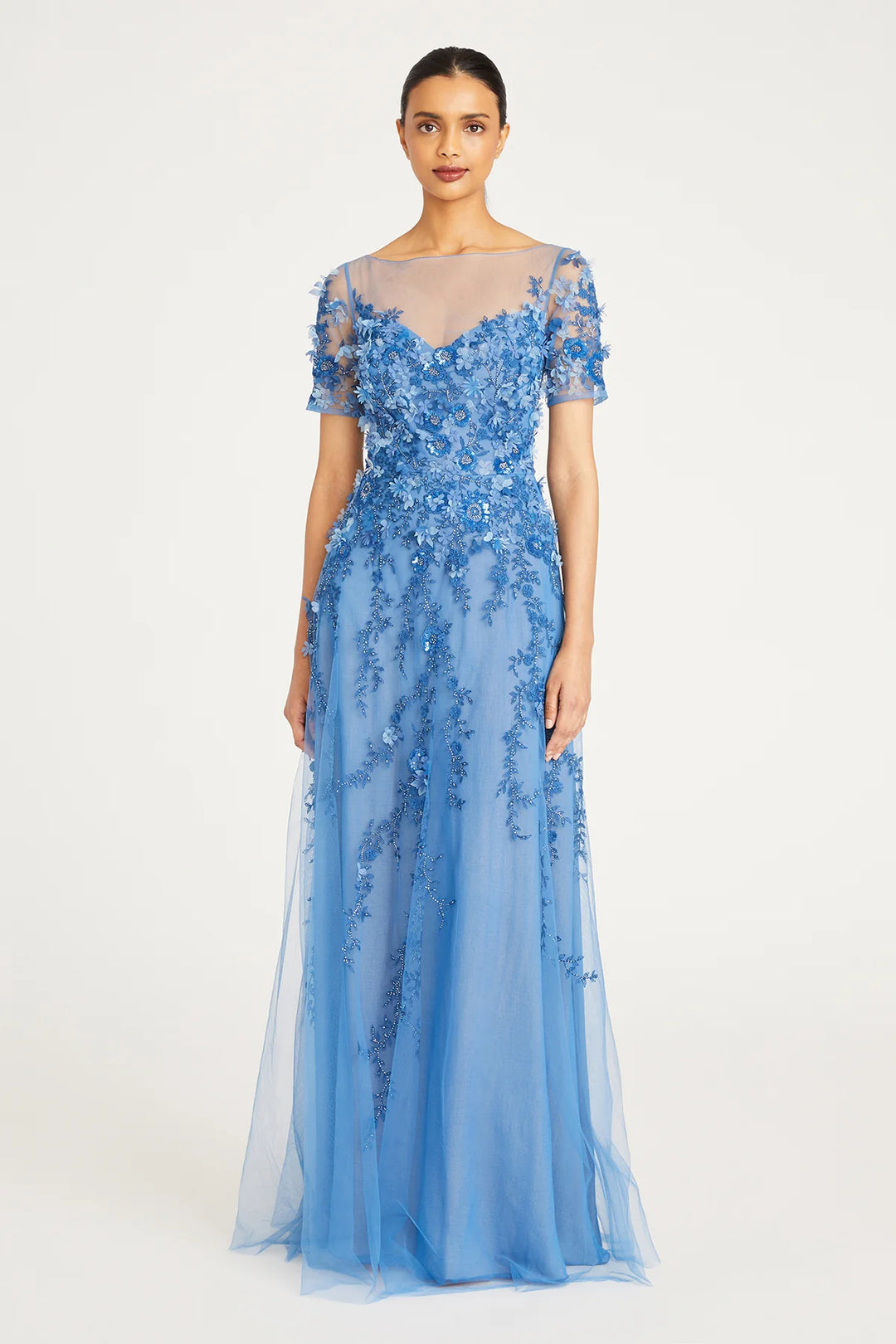 cornflower blue formal dress Hyacinth House Navy & Cornflower Blue Vines Amelia Maxi Dress Navy & Cornflower Blue Vines / L