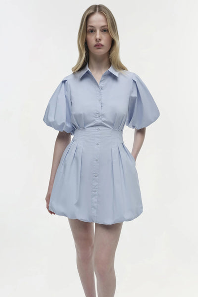 Cleo Cotton Mini Dress - Periwinkle Sky