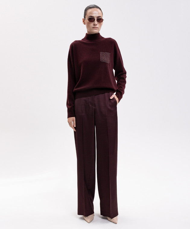 Wool, Silk & Cashmere Sweater - Garnet