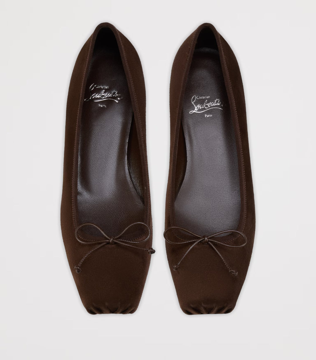 Cassia Nodo Suede Ballet Flats - Brown