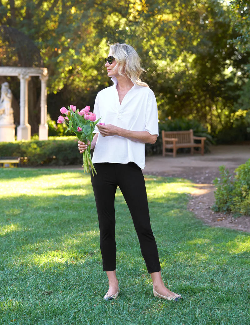 Patty Short-Sleeve Popover Henley - More Colors Available