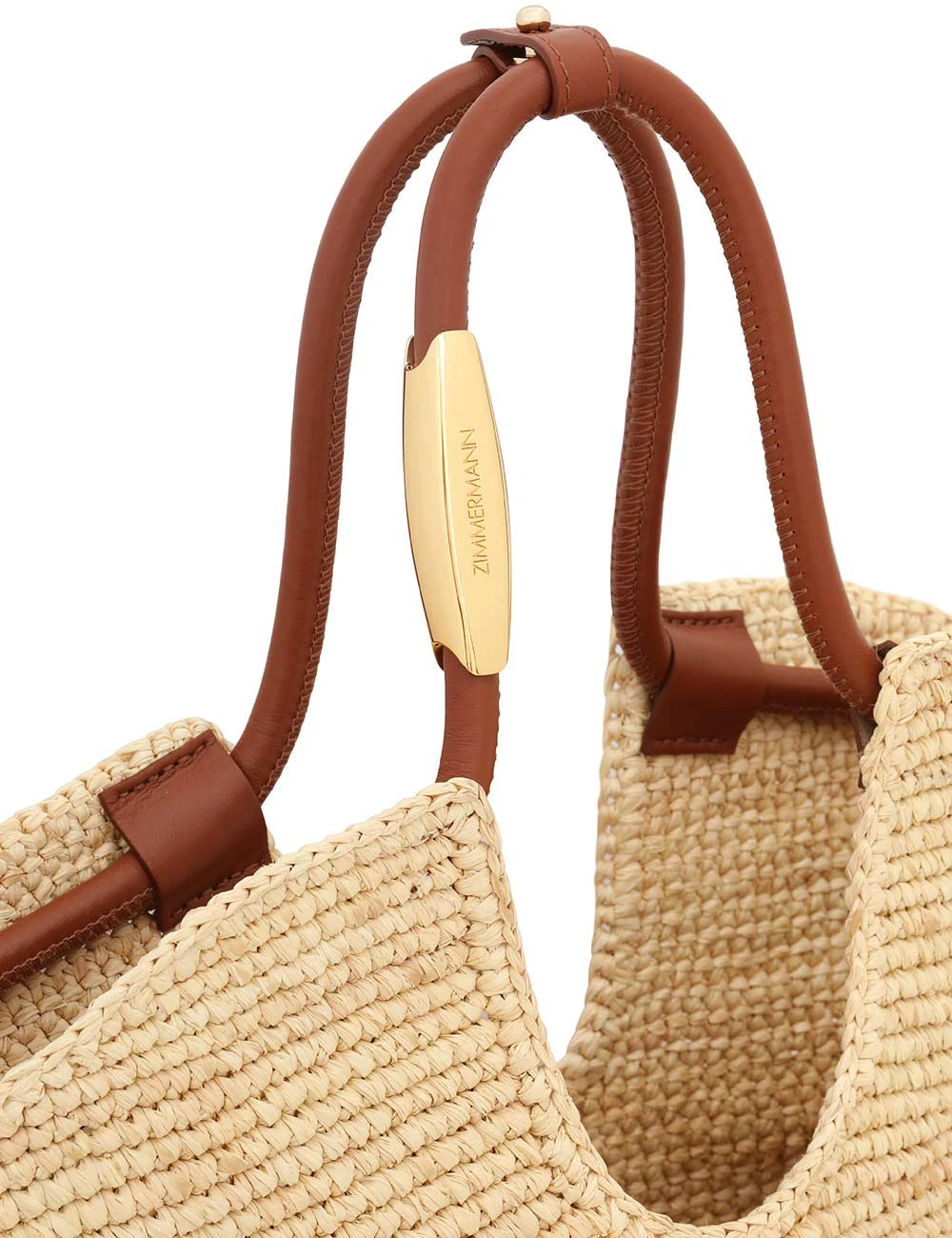 Goldentime Small Fringe Tote - Rarffia
