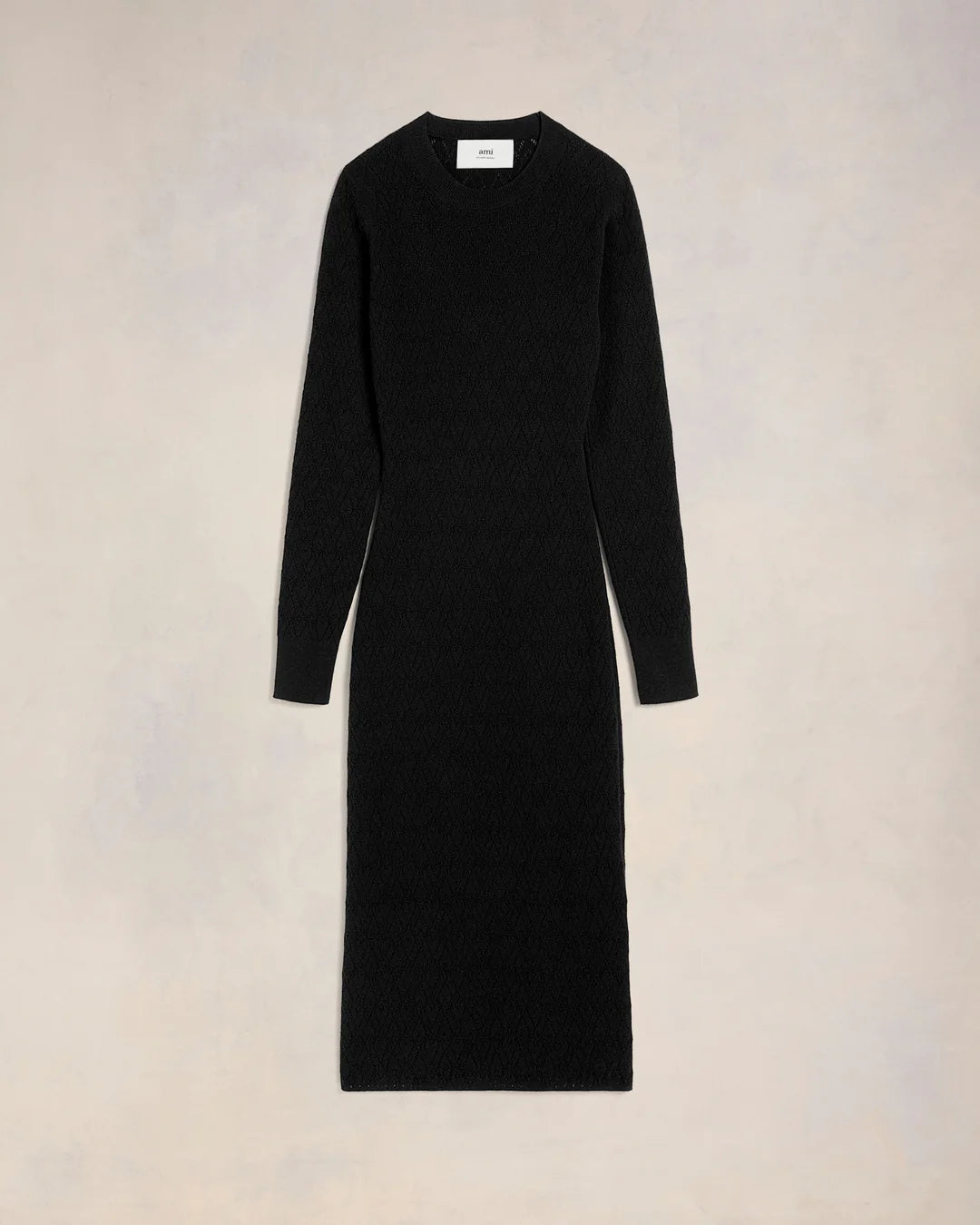 Ami de Coeur Pointelle Midi Dress - Black