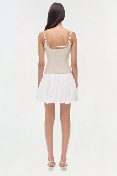 Fifi Cotton Linen Mini Dress - Sand Multi