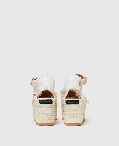 Gaia Platform Espadrille Wedges - Beige