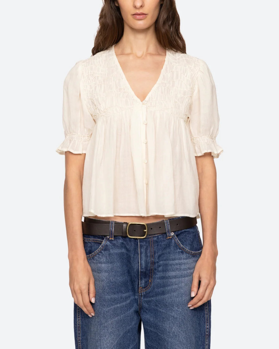 SEA - Imogen Solid Top - Cream