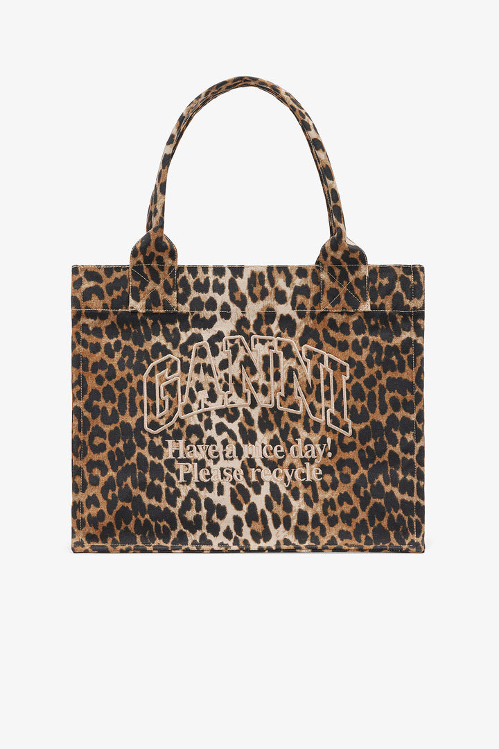Large Canvas Tote Bag - Leopard