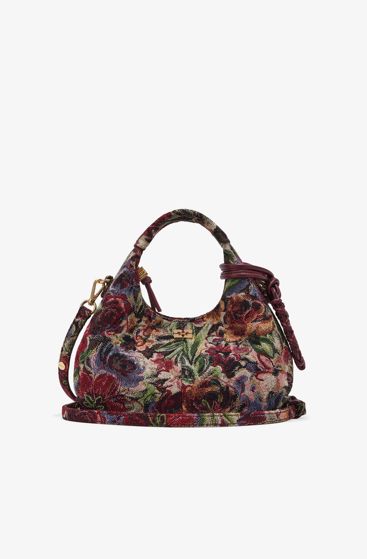 Tapestry Mini Hobo Bag - Tawny Port