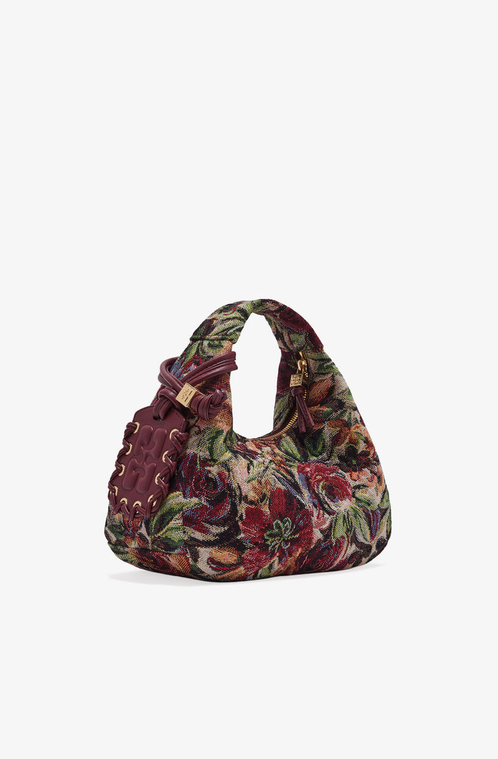 Tapestry Mini Hobo Bag - Tawny Port
