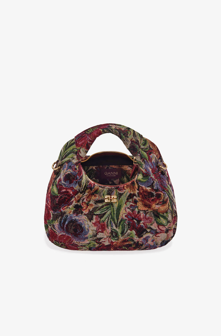 Tapestry Mini Hobo Bag - Tawny Port