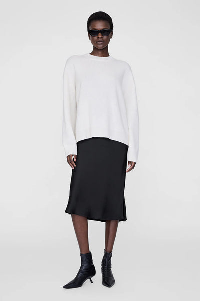 BAR SILK SKIRT - Black