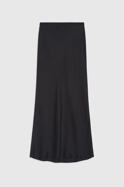 BAR SILK SKIRT - Black