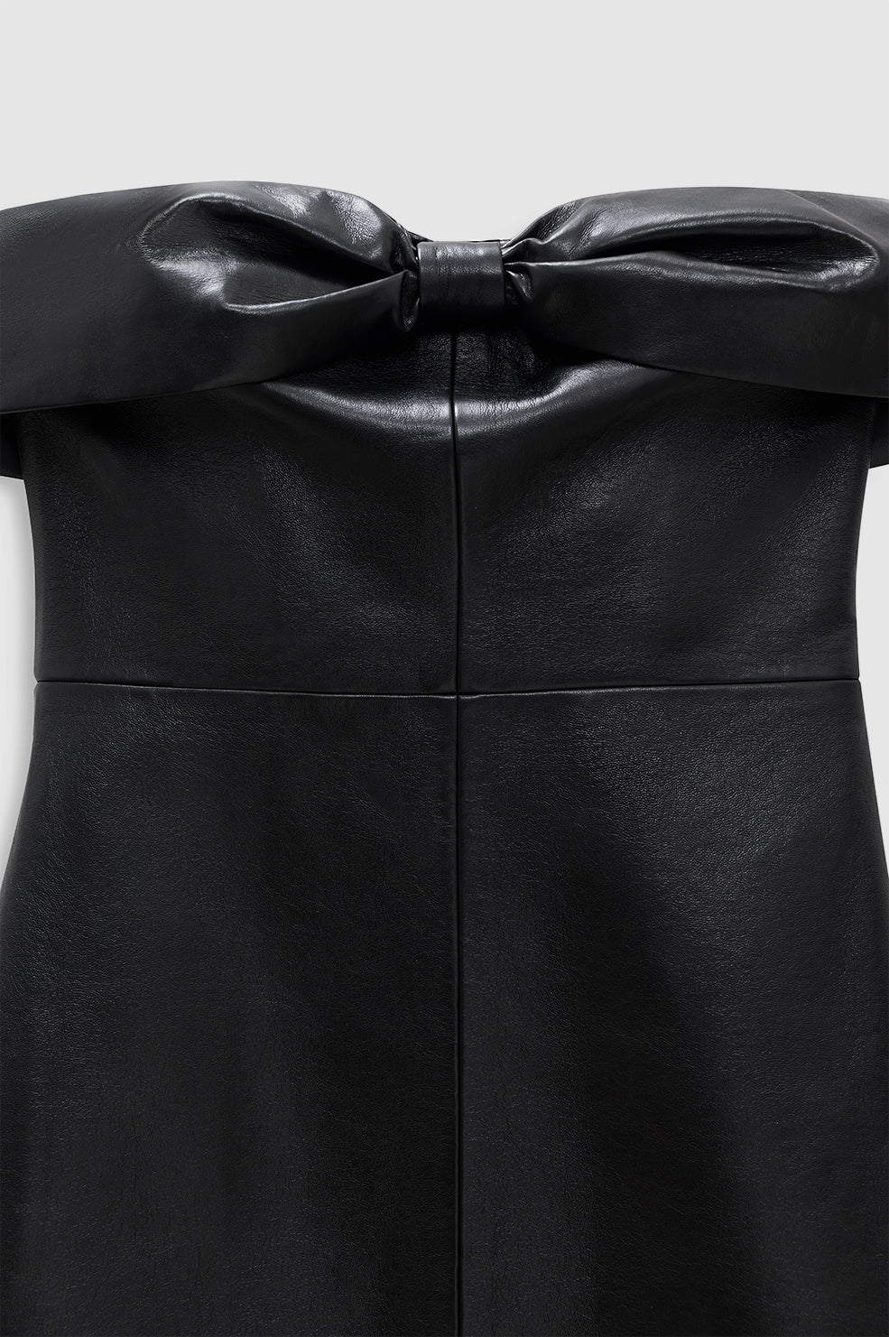 Colleen Mini Dress - Black Recycled Leather