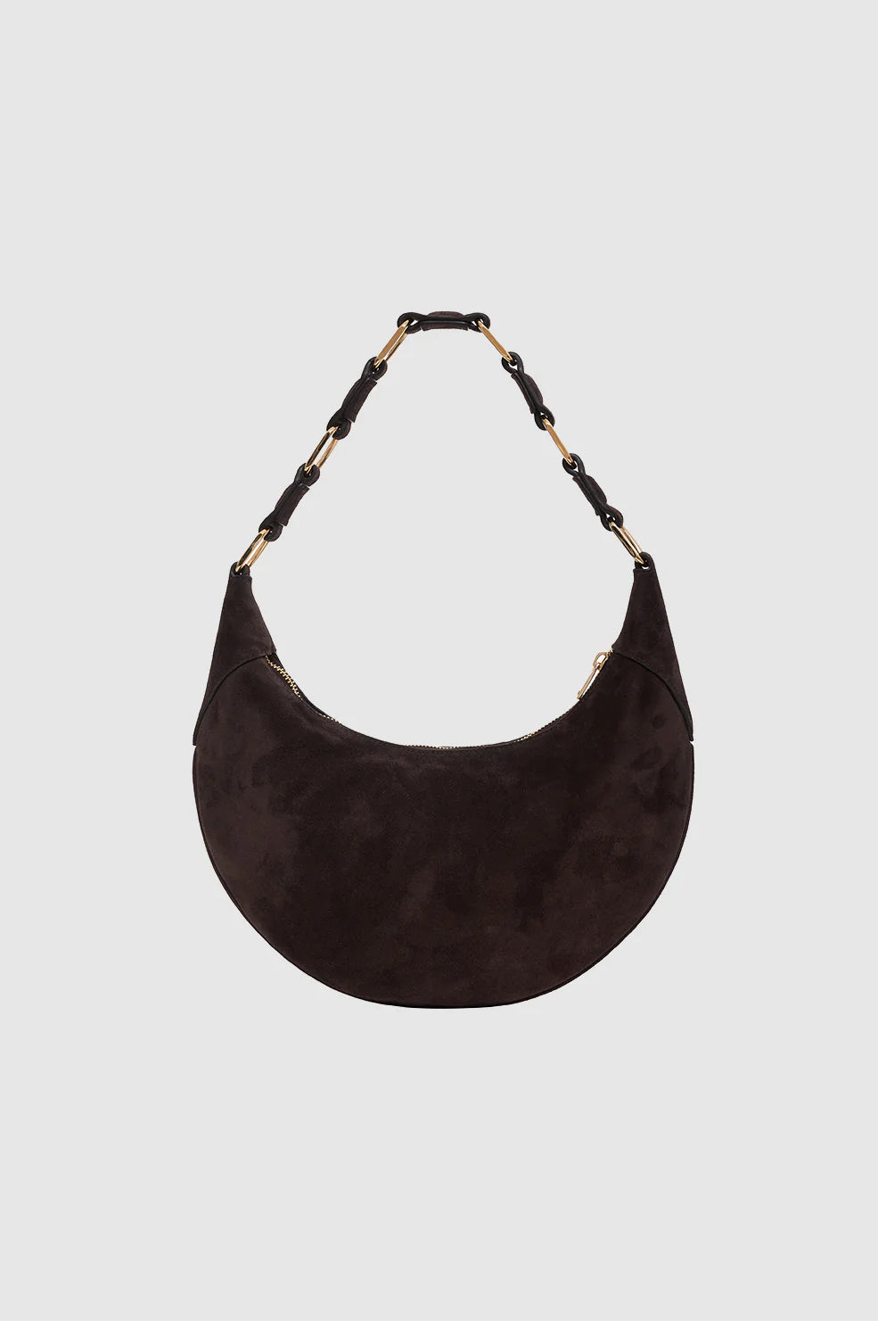 KATE HOBO BAG - Dark Brown Suede