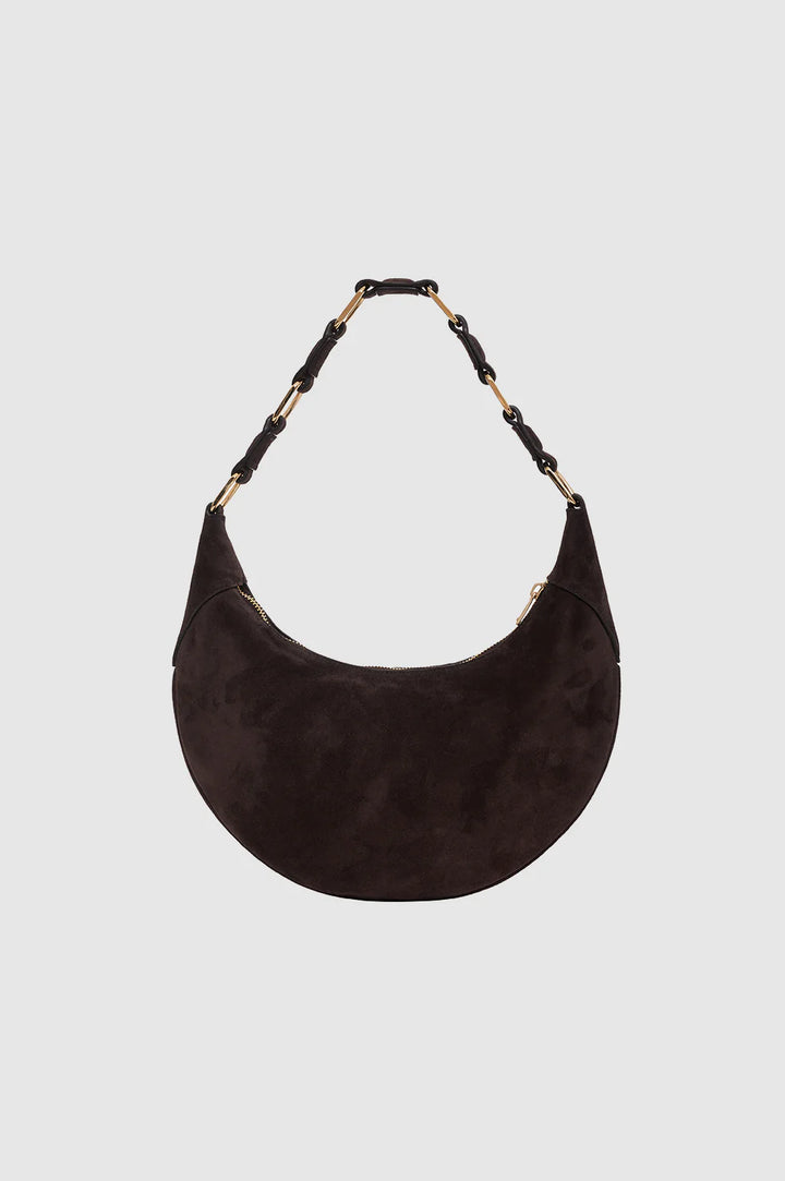 KATE HOBO BAG - Dark Brown Suede