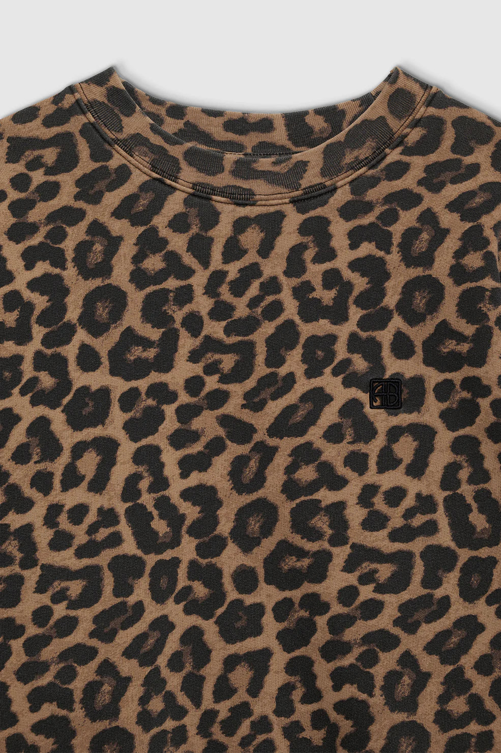 Miles Sweatshirt - Black/Brown Leopard