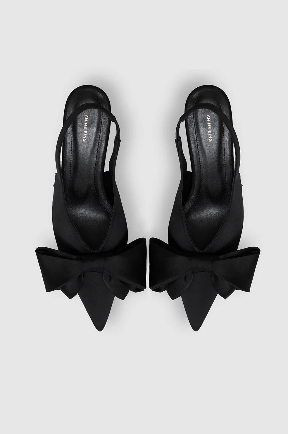 NINA HEELS WITH BOW - Black
