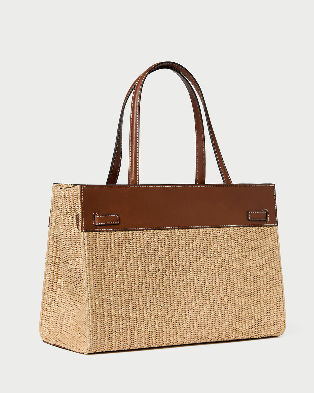 Aidan Natural Straw Work Tote - Rattan