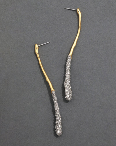 Solanales Gold Linear Earring