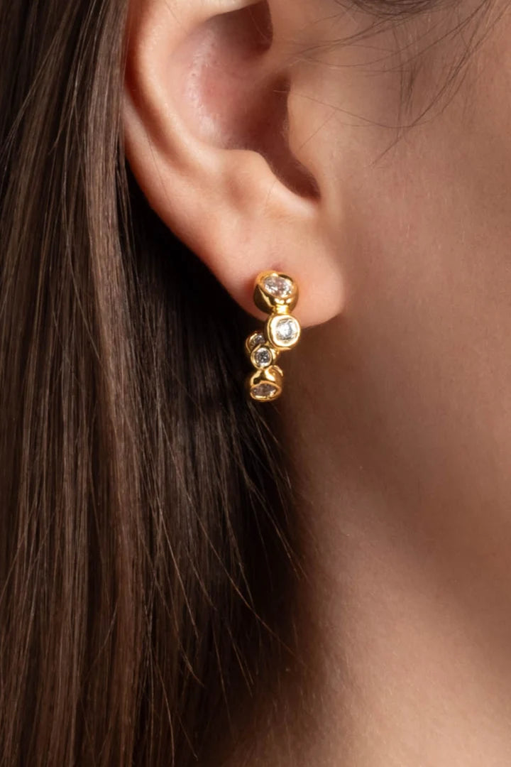 Asterales Gold Small Hoop Earring