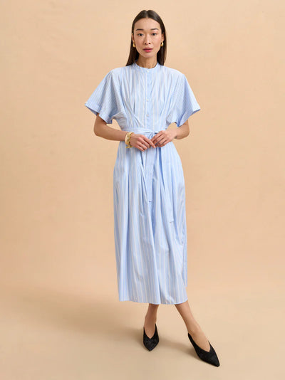 Anna Dress - Blue/White Stripe