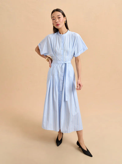 Anna Dress - Blue/White Stripe