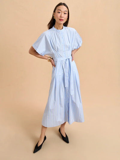 Anna Dress - Blue/White Stripe