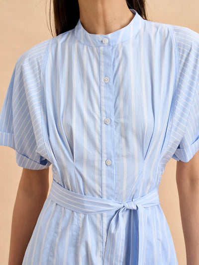 Anna Dress - Blue/White Stripe