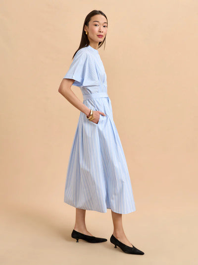 Anna Dress - Blue/White Stripe