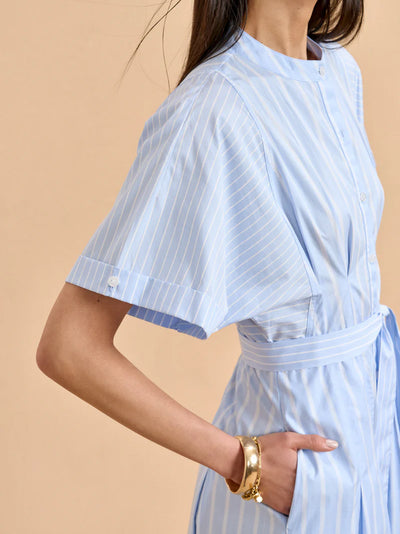 Anna Dress - Blue/White Stripe