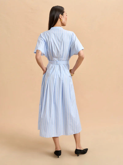 Anna Dress - Blue/White Stripe