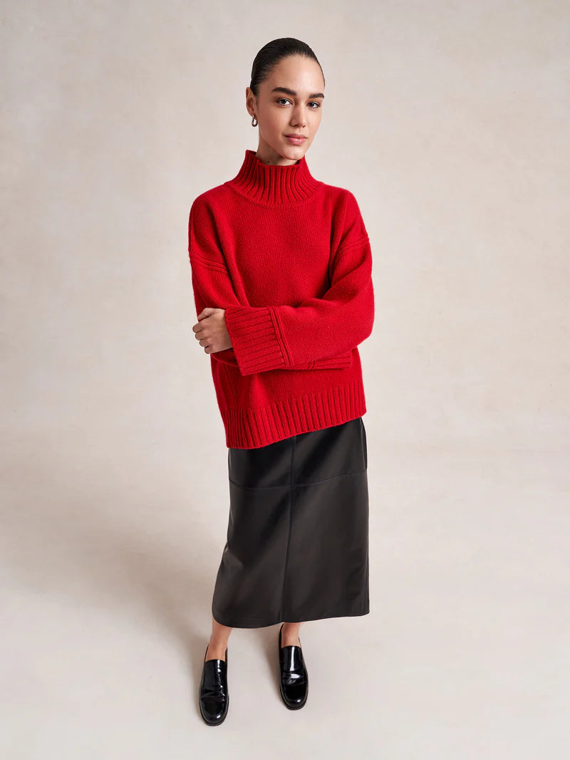 Archie Turtleneck - Dark Red
